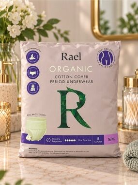 Rael Organic Cotton Disposable Period Underwear S/M Heavy Flow 5 Count